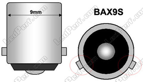 lampadina LED BAX9S H6W Efficacity rossa