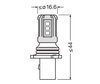 Dimensioni P13W Osram LEDriving SL Lampadina LED per luci diurne - Cool White 6000K