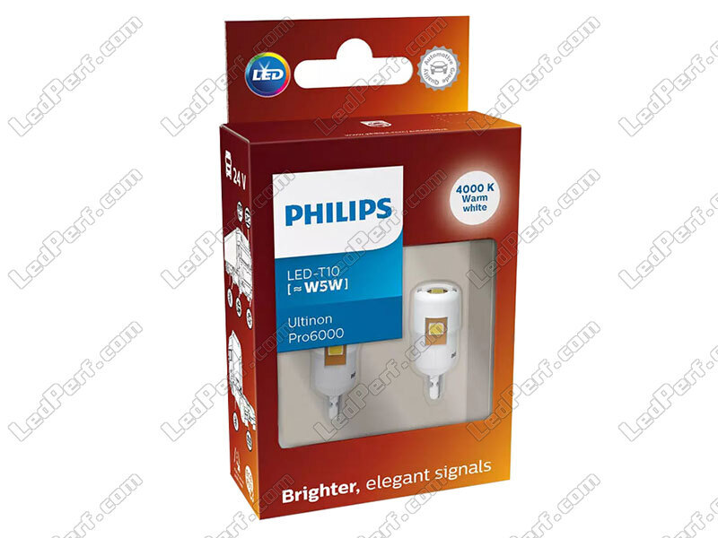 2 x Lampadine LED Philips T10 W5W Ultinon PRO6000 24V - Bianco 4000K