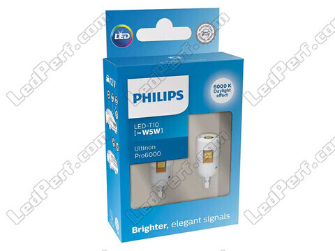 2x lampadine a LED Philips W5W Ultinon PRO6000 - 12V - Bianco 6000K - 11961CU60X2