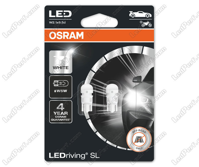 2 lampadine W5W Osram LEDriving SL White 6000K - 2825DWP-02B
