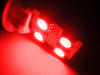 LED T10 W5W Rotazione con illuminazione laterale rossa