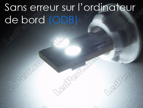 lampadina LED Quad BA9S T4W Anti errore OBD bianca effetto Xenon