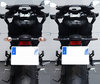 Confronto prima/dopo il passaggio agli indicatori di direzione sequenziali a LED di BMW Motorrad F 650 ST / Funduro