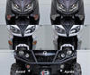 LED Indicatori di direzione anteriori BMW Motorrad HP2 Sport prima e dopo