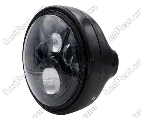 Esempio di faro nero e LED ottico per Ducati Scrambler Icon