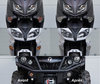 LED Indicatori di direzione anteriori Harley-Davidson Custom 1584 prima e dopo