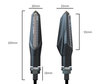 Insieme dei Dimensioni di Indicatori di direzione a LED sequenziali per Harley-Davidson Electra Glide 1450