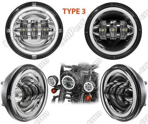 Ottiche LED per fari aggiuntivi di Harley-Davidson Heritage Classic 1450 - 1584 - 1690