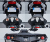 LED Indicatori di direzione posteriori Harley-Davidson Low Rider 1584 prima e dopo