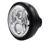 Esempio di faro Rotondo nero con ottica a LED cromata di Honda CB 250 Two Fifty
