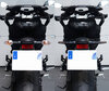 Confronto prima/dopo il passaggio agli indicatori di direzione sequenziali a LED di Indian Motorcycle Challenger dark horse / limited / elite  1770 (2020 - 2023)