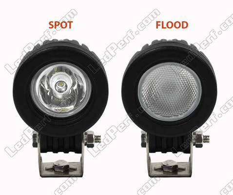 Fasci luminosi Spot VS Flood Moto-Guzzi V9 Bobber 850