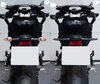 Confronto prima e dopo l'installazione Indicatori LED dinamici + luci stop per Yamaha XVS 650 Dragstar