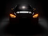 Audi A3 8V vista frontale equipaggiata con gli indicatori di direzione dinamici Osram LEDriving® per retrovisori