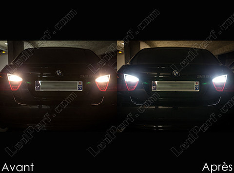 LED proiettore di retromarcia BMW Serie 3 (E90 E91) prima e dopo