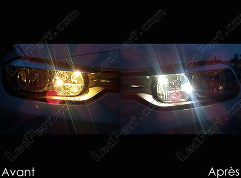 LED Indicatori di posizione bianca Xénon BMW Serie 3 (F30 F31) prima e dopo
