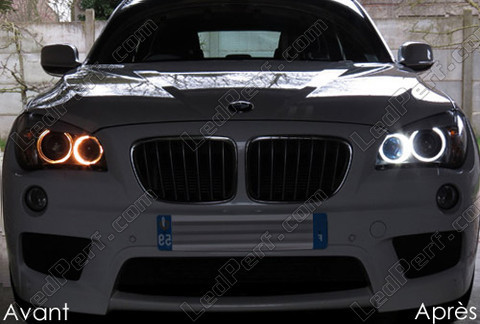 LED angel eyes BMW X1 (E84) Tuning