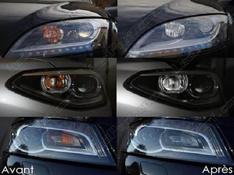 LED Indicatori di direzione anteriori BMW X2 (F39) prima e dopo