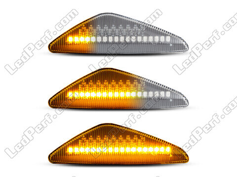 Illuminazione degli indicatori di direzione laterali sequenziali trasparenti a LED per BMW X3 (F25)
