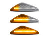 Illuminazione degli indicatori di direzione laterali sequenziali trasparenti a LED per BMW X5 (E70)