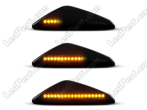 Illuminazione delle frecce laterali dinamiche nere a LED per BMW X5 (E70)