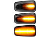 Illuminazione delle frecce laterali dinamiche nere a LED per Citroen Berlingo