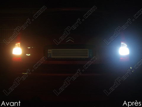 LED proiettore di retromarcia Citroen C3 I prima e dopo