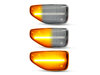 Illuminazione degli indicatori di direzione laterali sequenziali trasparenti a LED per Dacia Duster 2