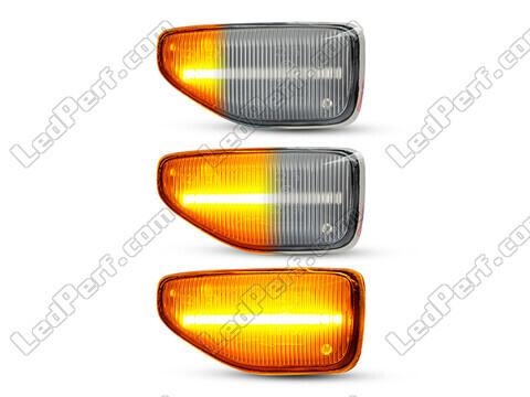 Illuminazione degli indicatori di direzione laterali sequenziali trasparenti a LED per Dacia Logan 2
