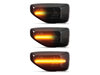Illuminazione delle frecce laterali dinamiche nere a LED per Dacia Sandero 2