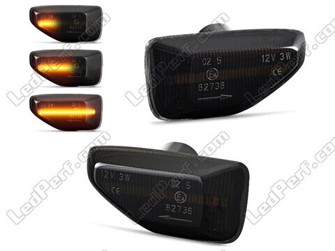Frecce laterali dinamiche a LED per Dacia Sandero 2 - Versione nera fumé
