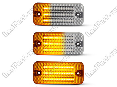 Illuminazione degli indicatori di direzione laterali sequenziali trasparenti a LED per Fiat Ducato III