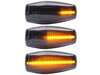 Illuminazione delle frecce laterali dinamiche nere a LED per Hyundai Coupe GK3