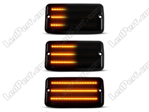 Illuminazione delle frecce laterali dinamiche nere a LED per Jeep Wrangler II (TJ)