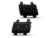 Vista frontale degli indicatori di direzione laterali dinamici a LED per Jeep  Wrangler IV (JL) - Colore nero fumé