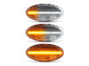 Illuminazione degli indicatori di direzione laterali sequenziali trasparenti a LED per Mazda 2 phase 2