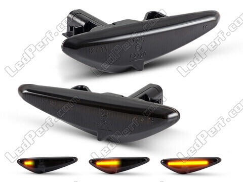 Frecce laterali dinamiche a LED per Mazda 5 phase 2 - Versione nera fumé