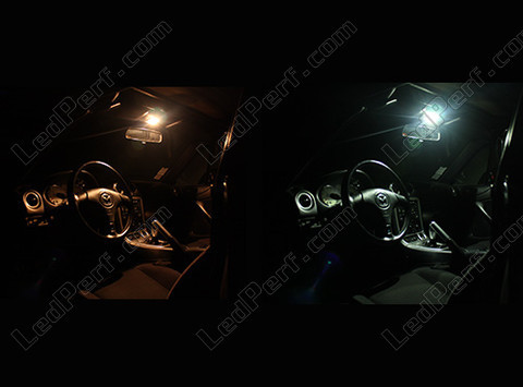 LED plafoniera Mazda MX 5 Phase 2 prima e dopo