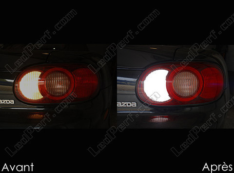 LED proiettore di retromarcia Mazda MX 5 Phase 2 prima e dopo
