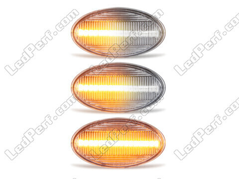 Illuminazione degli indicatori di direzione laterali sequenziali trasparenti a LED per Mini Cabriolet II (R52)