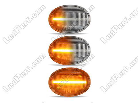 Illuminazione degli indicatori di direzione laterali sequenziali trasparenti a LED per Mini Cabriolet III (R57)