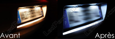 LED targa Mini Clubvan (R55) prima e dopo
