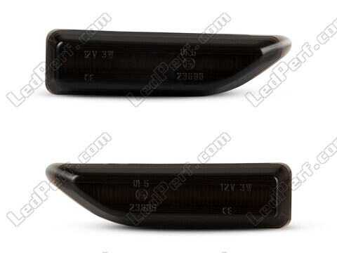 Vista frontale degli indicatori di direzione laterali dinamici a LED per Mini Countryman II (F60) - Colore nero fumé