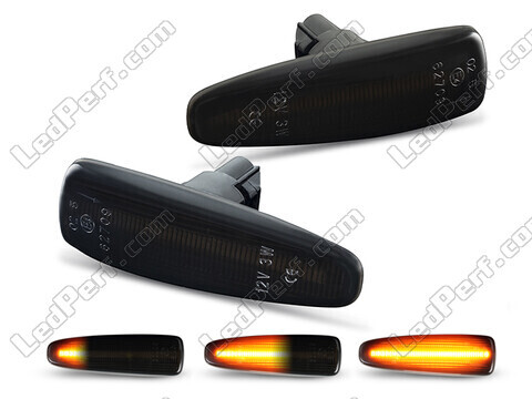 Frecce laterali dinamiche a LED per Mitsubishi Lancer X - Versione nera fumé