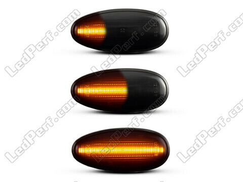 Illuminazione delle frecce laterali dinamiche nere a LED per Mitsubishi Pajero sport 1