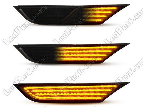 Illuminazione delle frecce laterali dinamiche nere a LED per Nissan GTR R35