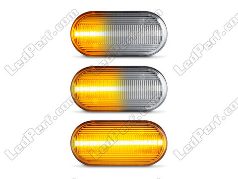 Illuminazione degli indicatori di direzione laterali sequenziali trasparenti a LED per Nissan Navara D40