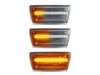 Illuminazione degli indicatori di direzione laterali sequenziali trasparenti a LED per Opel Adam