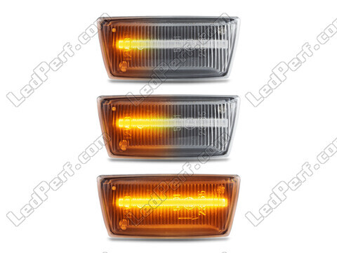 Illuminazione degli indicatori di direzione laterali sequenziali trasparenti a LED per Opel Corsa D
